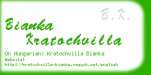 bianka kratochvilla business card